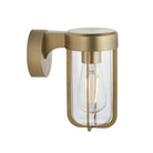 Lightologist Brushed gold finish & clear glass Non automatic Wall Light WIN1392855