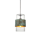 Lightologist Verdigris bronze plate & clear glass Single Pendant Light WIN13106722