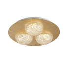 Searchlight Celestia 3Lt Round Led Ceiling Light -  Gold Leaf With Clear Acrylic 32511-3Go