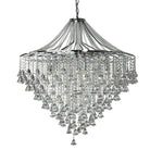 Searchlight Dorchester - 7Lt Ceiling, Chrome With Clear Crystal Buttons & Pyramid Drops 3497-7Cc