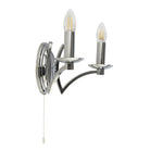 Searchlight Ascot 2Lt Wall Light Chrome 41312-2Cc