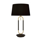 Searchlight Jazz  1Lt Floor Lamp, Satin Brass And Black, Black Velvet Shade. Pull Switch 41432Sb