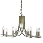 Searchlight Ascona - 8Lt Ceiling, Antique Brass Twist Frame With Clear Glass Sconces 4168-8Ab