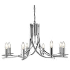 Searchlight Ascona - 8Lt Ceiling, Chrome Twist Frame With Clear Glass Sconces 4168-8Cc