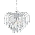 Searchlight Waterfall - 5Lt Ceiling, Chrome, Clear Crystal 4175-5