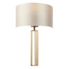 Lightologist Matt antique brass plate & mink satin fabric Shade Wall Light WIN1395452