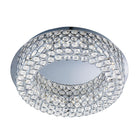 Searchlight Vesta (Dim) Led Ceiling Flush, Chrome, Clear Crystal Buttoms 4291-54Cc