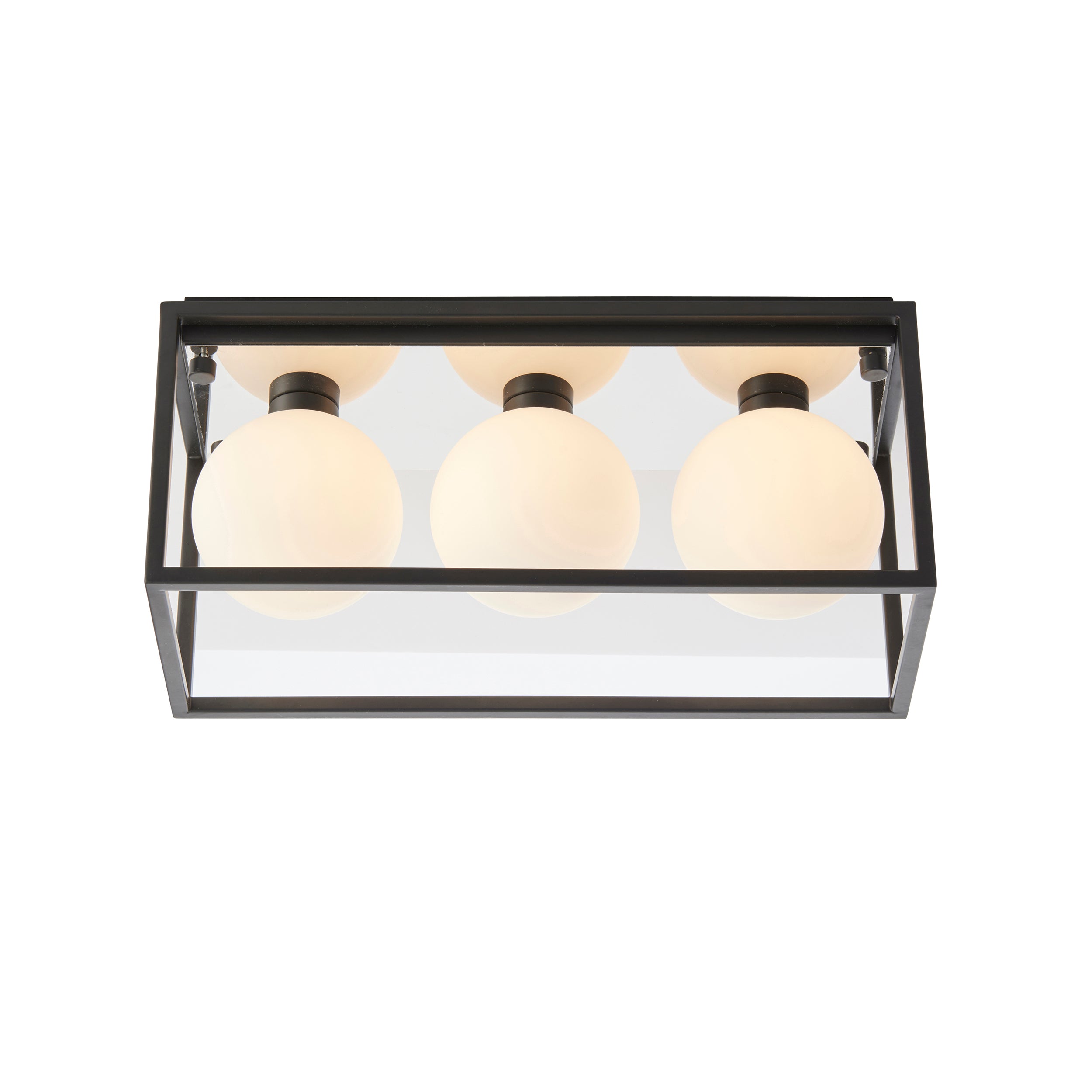 Lightologist Matt black & matt opal glass Multi arm glass Semi flush Light WIN1395051