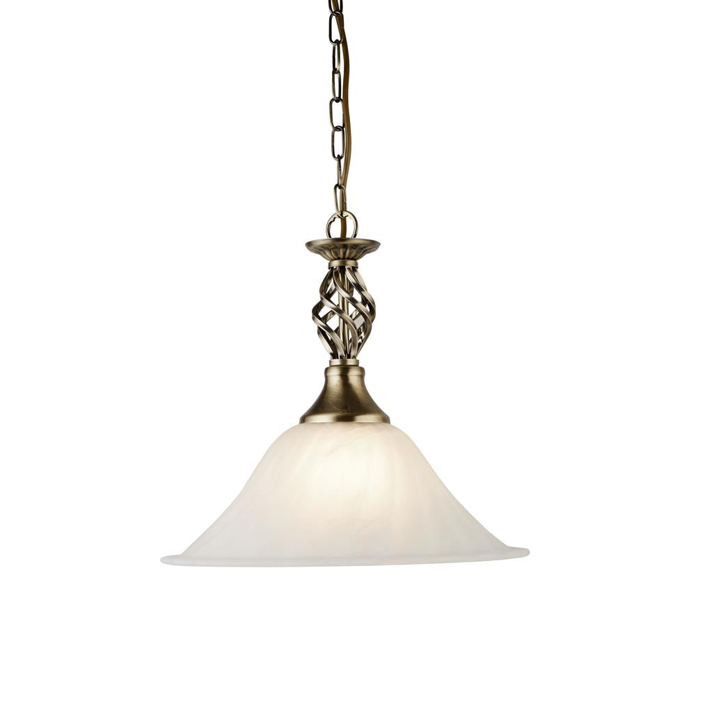 Searchlight Cameroon Marble Gls Pendant Cw Ab Susp 4581-14Ab