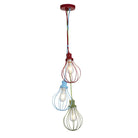 Searchlight Kids 3Lt Multi Drop Balloon Cage Pendant  Multi - Colour 4683-3