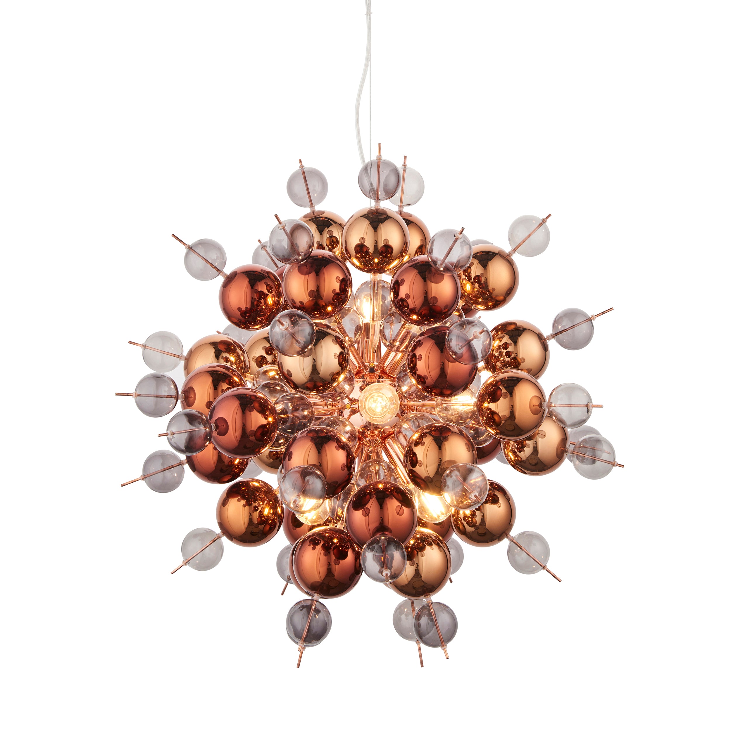 Lightologist Copper plate with copper mirror & tinted glass Multi arm lamp Pendant Light WIN1381584