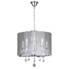 Searchlight Venetian - 5Lt Ceiling, Chrome, Clear Crystal Glass, Silver Shade 4805-5Cc