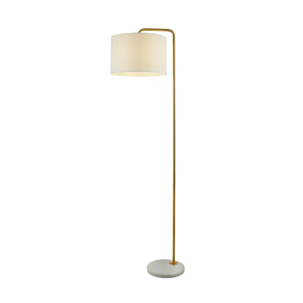 Searchlight Gallow Gold Floor Lamp With White Marble Base 5024Go
