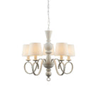 Lightologist Distressed white & vintage white fabric Multi arm lamp Pendant Light WIN13100535