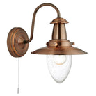 Searchlight Fisherman Copper Wall Light With Seeded Glass Shade 5331-1Cu