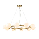 Lightologist Satin brass plate & gloss white glass Multi arm glass Pendant Light WIN13106008