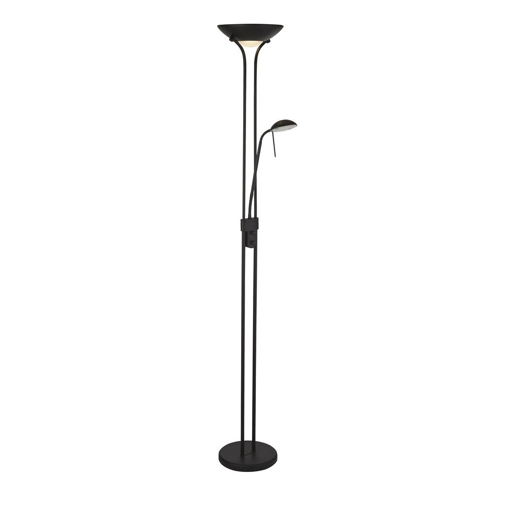 Searchlight Led Mother & Child Floor Lamp - Matt Black 5430Bk