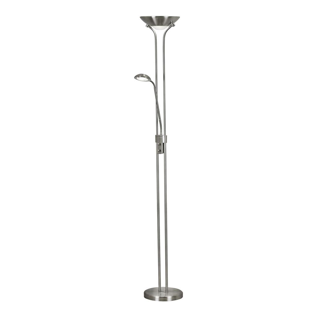 Searchlight Led Mother & Child Floor Lamp - Satin Silver 5430Ss
