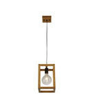 Searchlight Square Woven Bamboo Wood 1Lt Pendant 54741-1Na