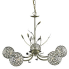 Searchlight Bellis Ii - 5Lt Ceiling, Antique Brass, Clear Glass Deco Shade 5575-5Ab