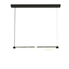 Searchlight Serpent 1Lt Led Convertible To Semi Flush Pendant, Black With Acrylic 57211Bk