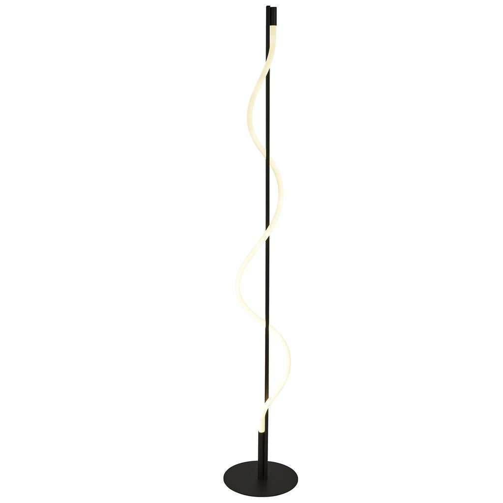 Searchlight Serpent 1Lt Led Table Lamp, Black With Acrylic 57212Bk