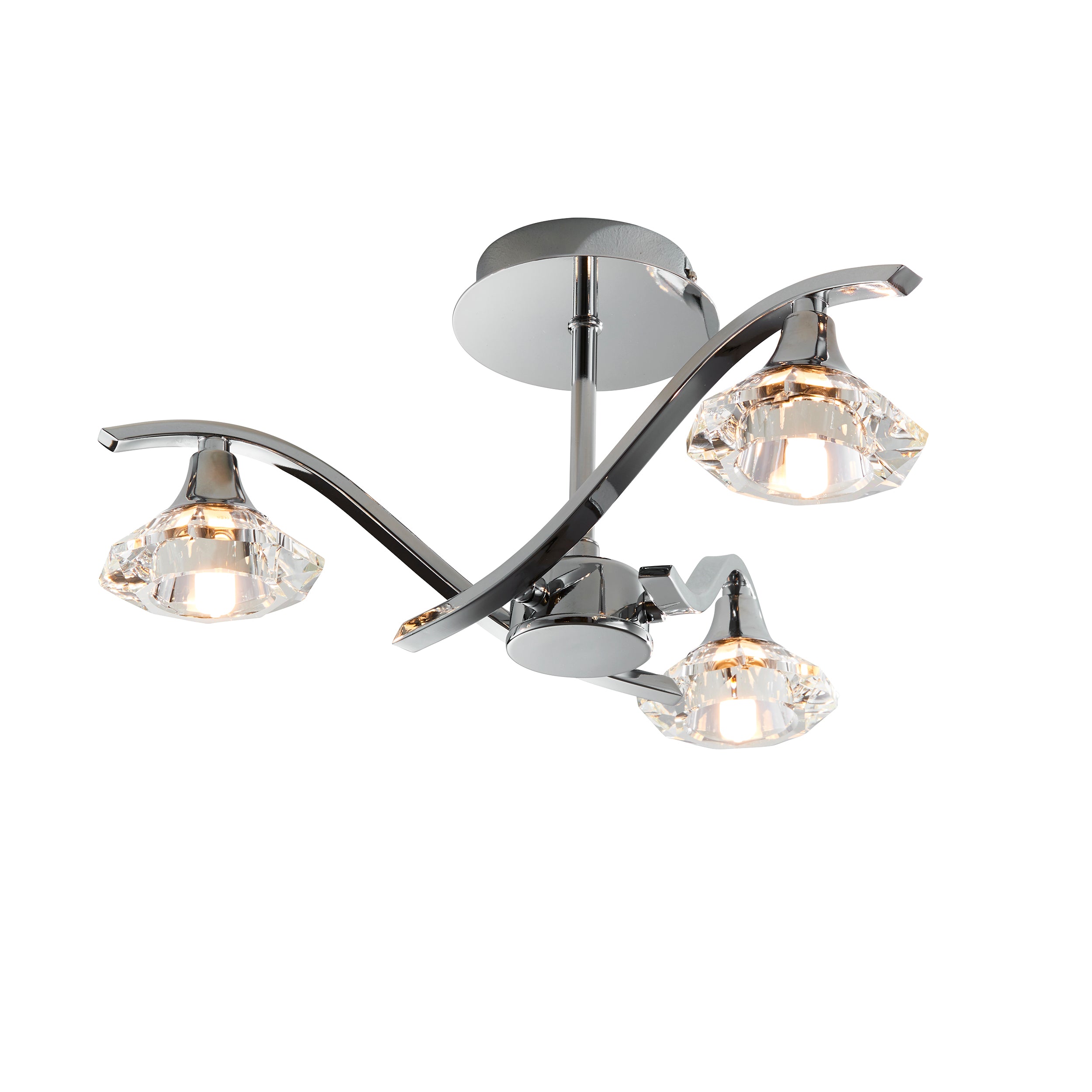 Endon Langella 3lt Semi flush Light LANGELLA-3CH