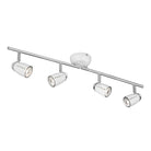 Searchlight Pluto 4Lt White/Chrome Egg - Split Bar Spot 5764Wh