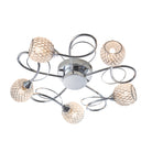 Endon Aherne 5lt Semi flush Light AHERNE-5CH