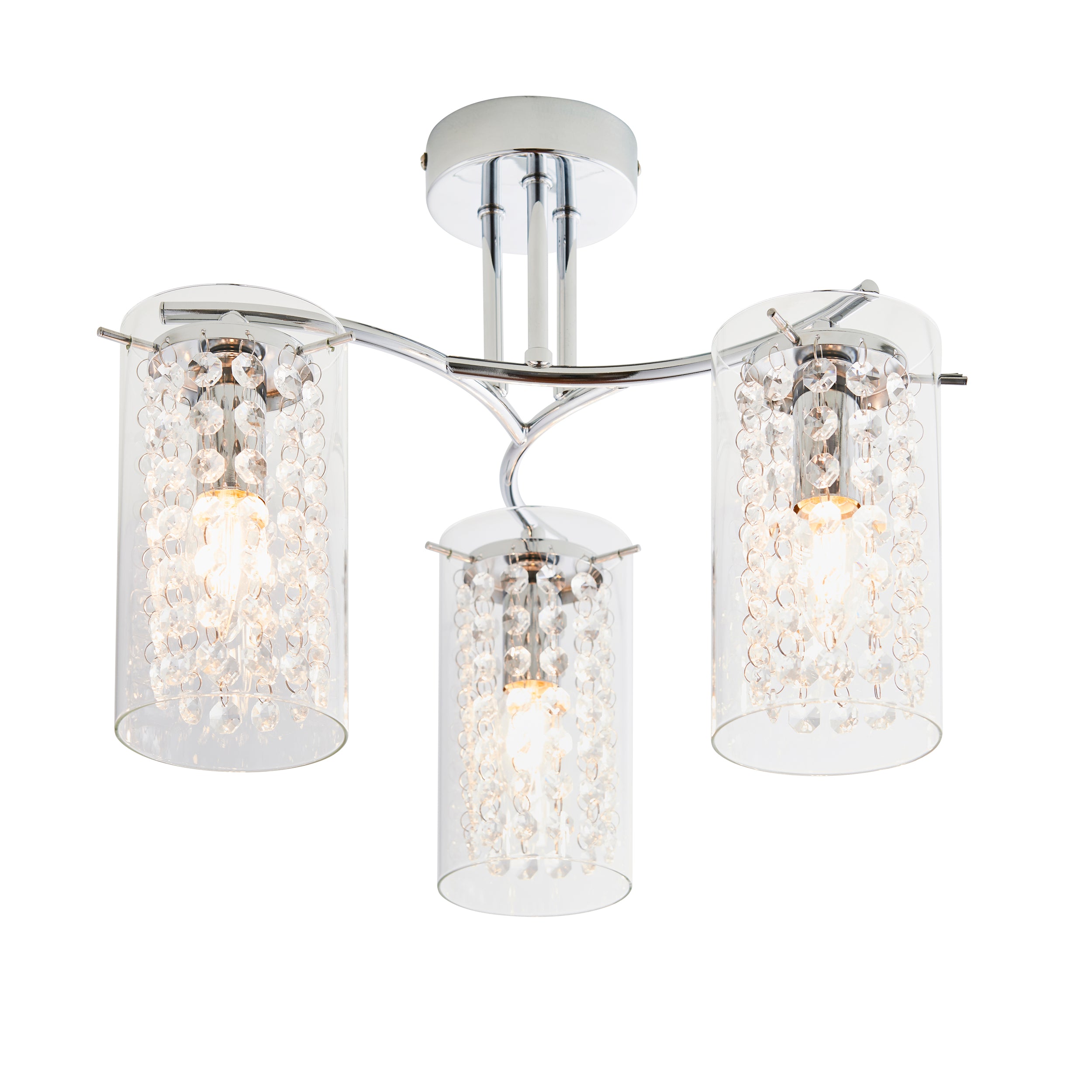 Endon Alda 3lt Semi flush Light ALDA-3CH