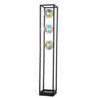 Lightologist Matt black & iridescent glass Complete Floor Light WIN1397138