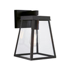 Lightologist Matt black & clear glass Non automatic Wall Light WIN1395945