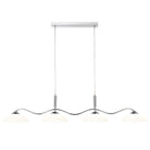 Searchlight Alexis Led Bar Lights  - Pendant 4Lt Chrome Bar/Matt Opal White Glass Shades 6184-4Cc