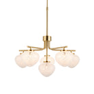 Lightologist Satin brass plate & white confetti glass Multi arm glass Pendant Light WIN1398814