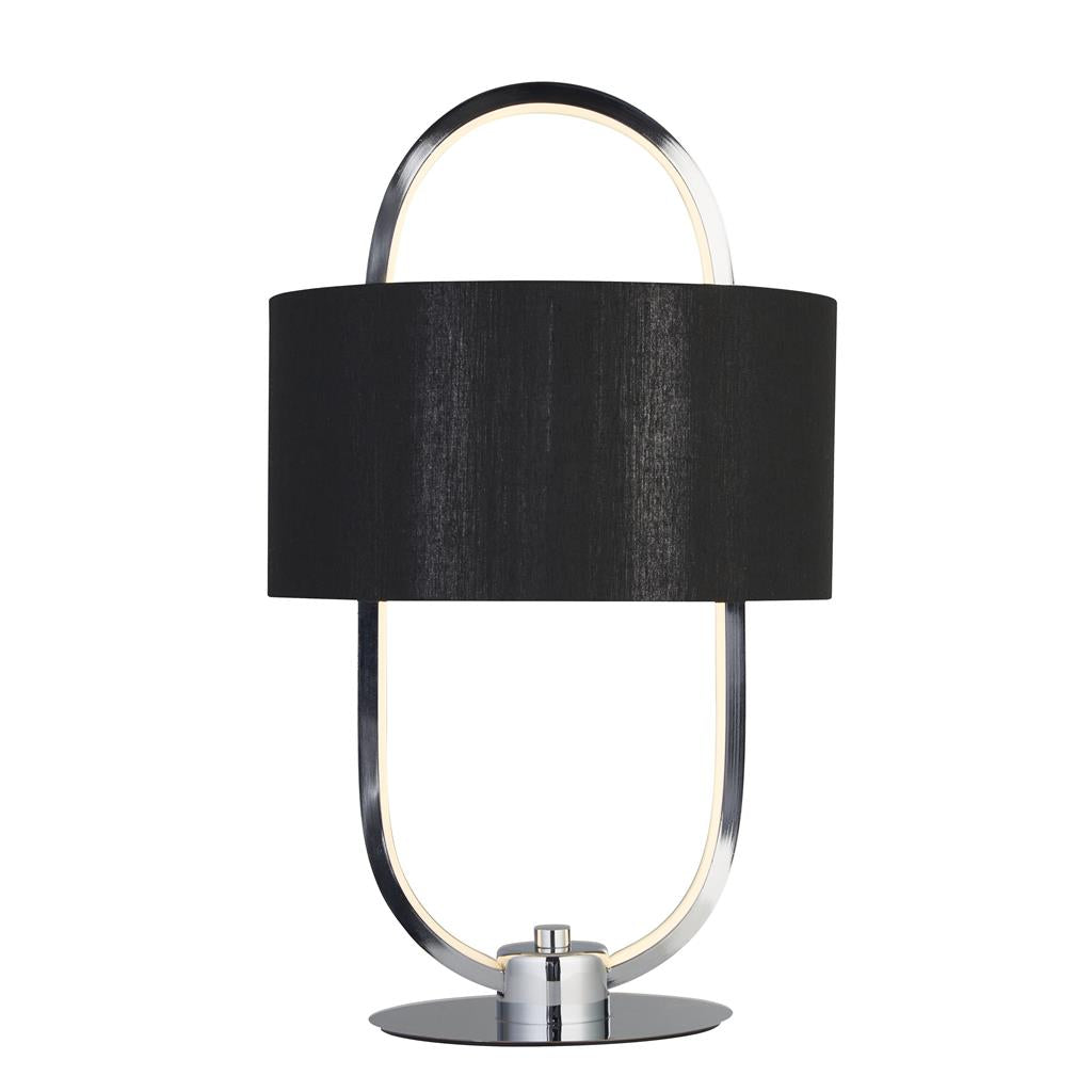 Searchlight Madrid Led Table Lamp With Black Shade 62801Cc