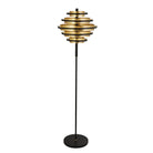 Searchlight Hive Black/Gold Leaf 5Lt Led Floor Lamp 6359Bg