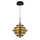 Searchlight Hive Black/Gold Leaf 5Lt Led Pendant 6375-5Bg