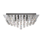 Searchlight Hanna 8Lt Cc Square Flush-Xtal Balls 6408-8Cc