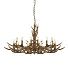 Searchlight Stag 12Lt Antler Pendant, Brown 6416-12Br