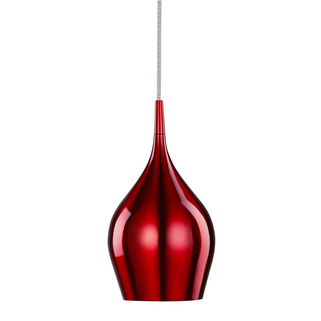 Searchlight Vibrant 1Lt  Red Pendant - Dia 12Cm 6461-12Re