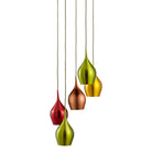 Searchlight Vibrant 5Lt Multi-Drop Coloured (Red, Green, Gold, Copper) Shades 6465-5