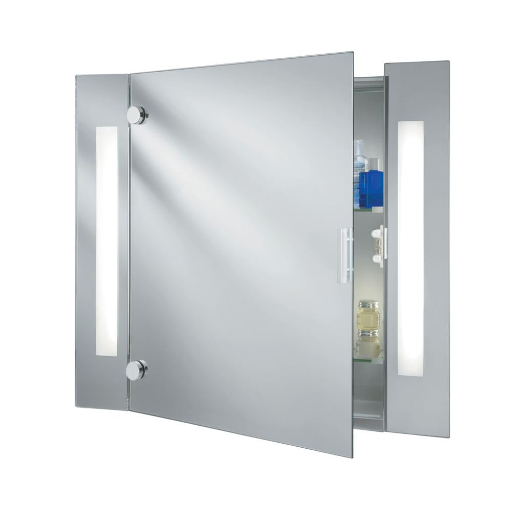 Searchlight Bathroom Mirror Light - Illuminated Mirror Glass Cabinet - 2Lt Shaver Socket 6560