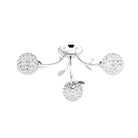 Searchlight Bellis Ii - 3Lt Ceiling Semi-Flush, Chrome, Clear Glass Deco Shade 6573-3Cc