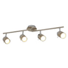 Searchlight Samson 4Lt Ip44 Bathroom Spot Split-Bar, Satin Silver 6604Ss