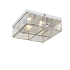 Searchlight Pisa Flush - 2Lt Flush Box, Chrome With Clear Bevelled Glass Panels 6769-26Cc