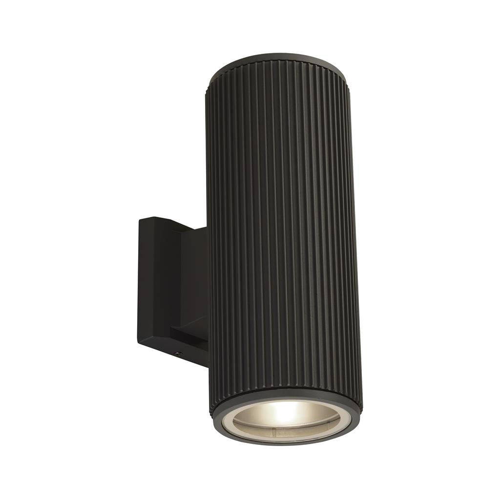Searchlight Outdoor Up/Down Wall/Porch Light - Black With Clear Glass 6872Bk
