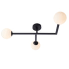 Lightologist Matt black & matt opal glass Multi arm glass Semi flush Light WIN1393905