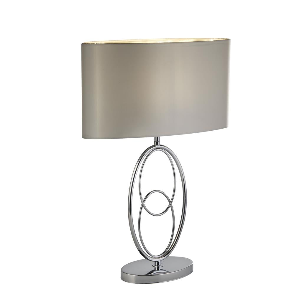 Searchlight Loopy 1Lt Table Lamp, Chrome With White Shade 69041Cc