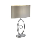 Searchlight Loopy 1Lt Table Lamp, Chrome With White Shade 69041Cc