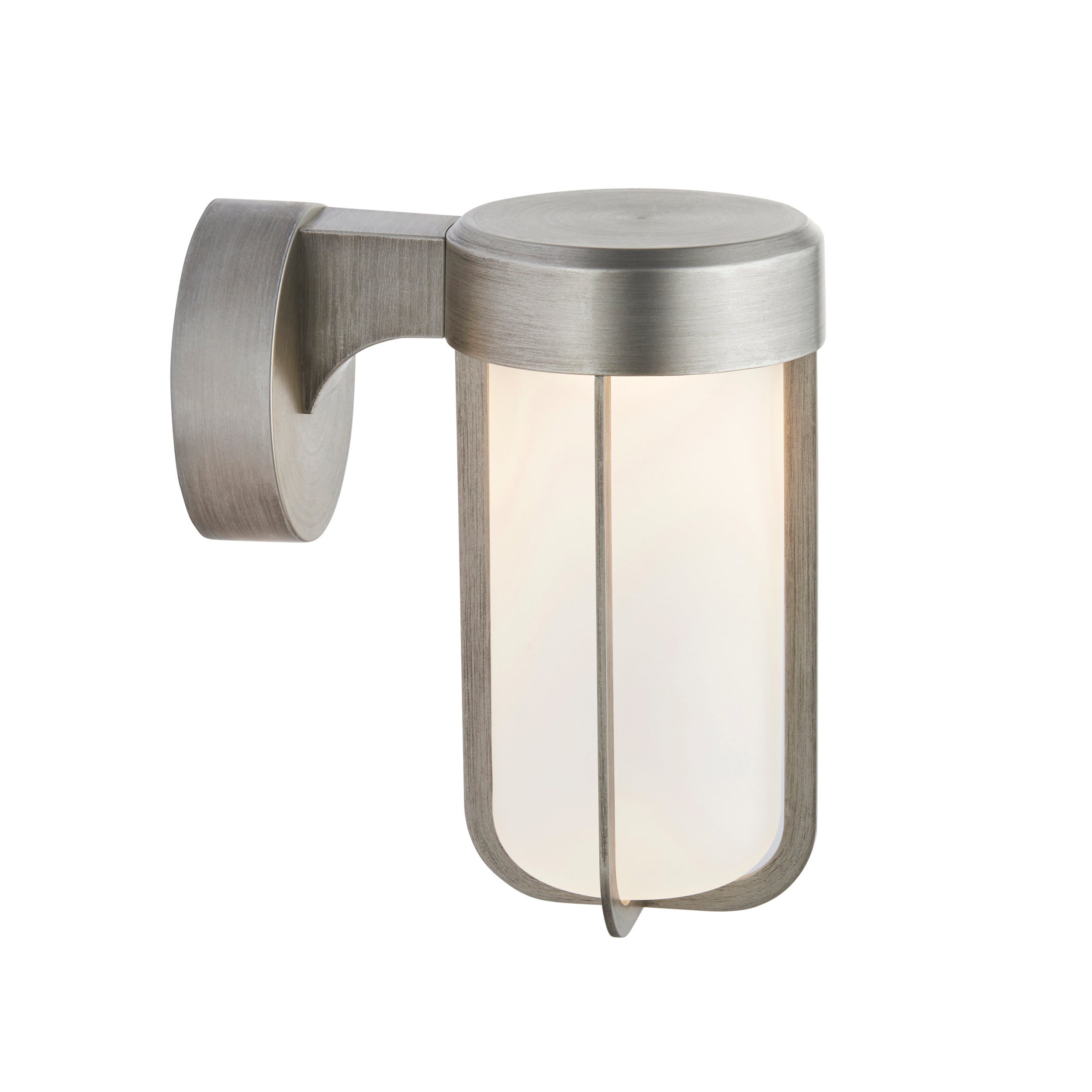 Lightologist Brushed silver finish & frosted glass Non automatic Wall Light WIN1394990